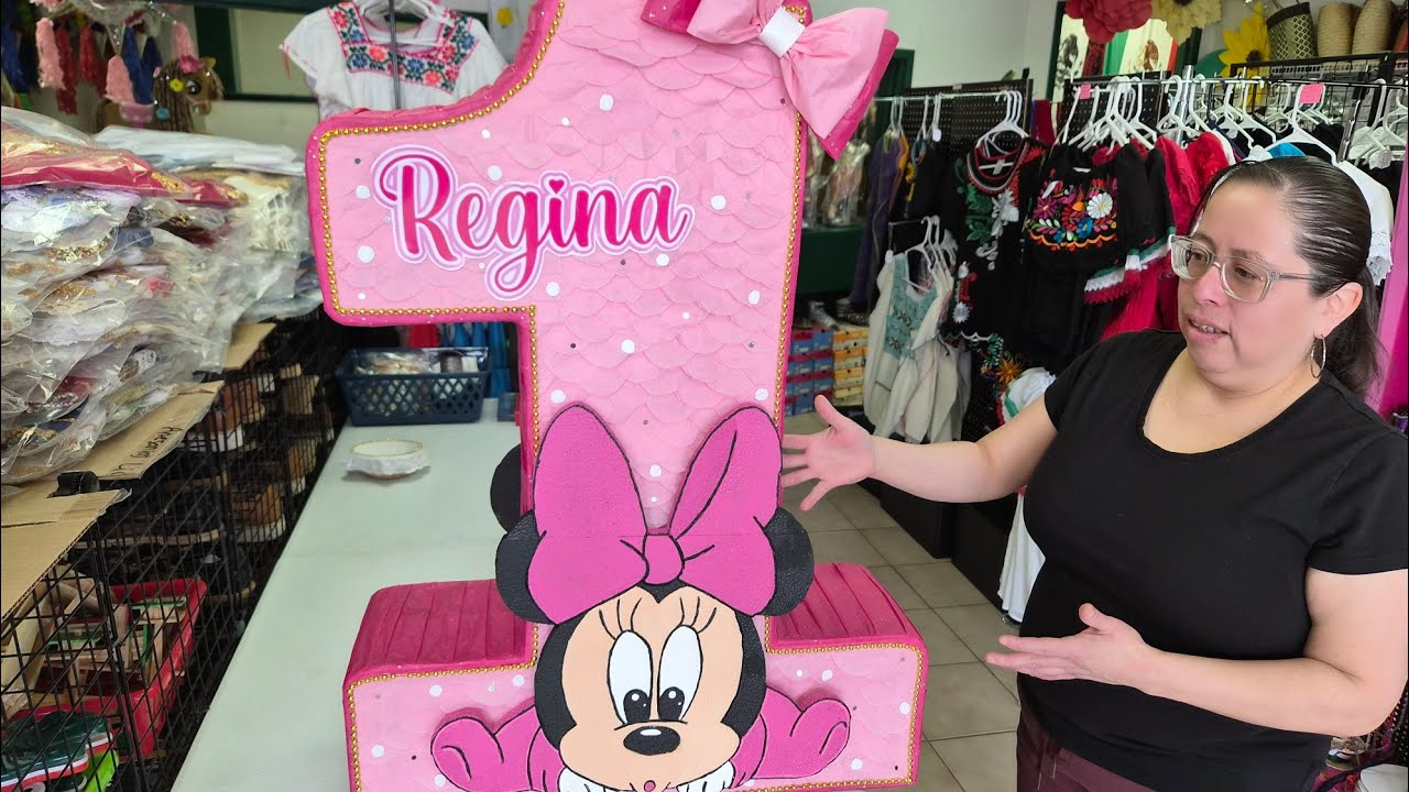 TUTORIAL COMPLETO COMO DECORAR PIÑATA NUMERO UNO DE MINNI MOUSE