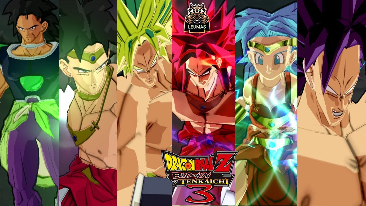 Dragon Ball budokai tenkaichi 3 Latino Mods - Broly -  transformaciones y ataques.