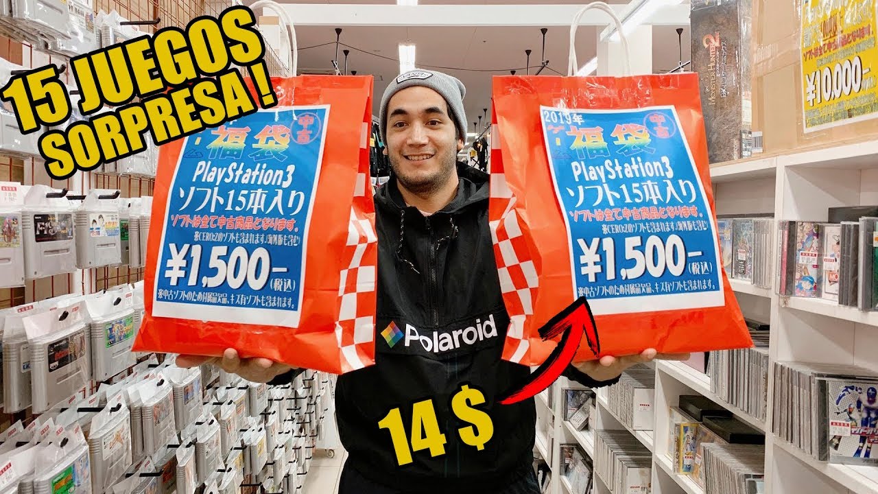 COMPRÉ UNA BOLSA SORPRESA DE VIDEOJUEGOS + MAQUINAS DE GANCHO MUY EXTRAÑAS EN JAPON | PLAYSTATION 3