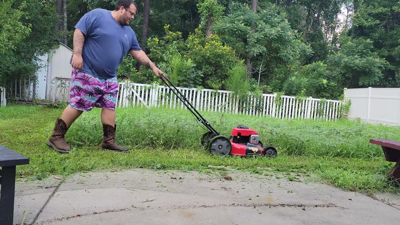 Cutting overgrown grass (PART 1)