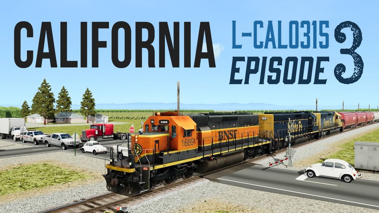 Run 8 Train Simulator: California ep 3: L-CAL0315 Local Job - Fresno to Modesto Route