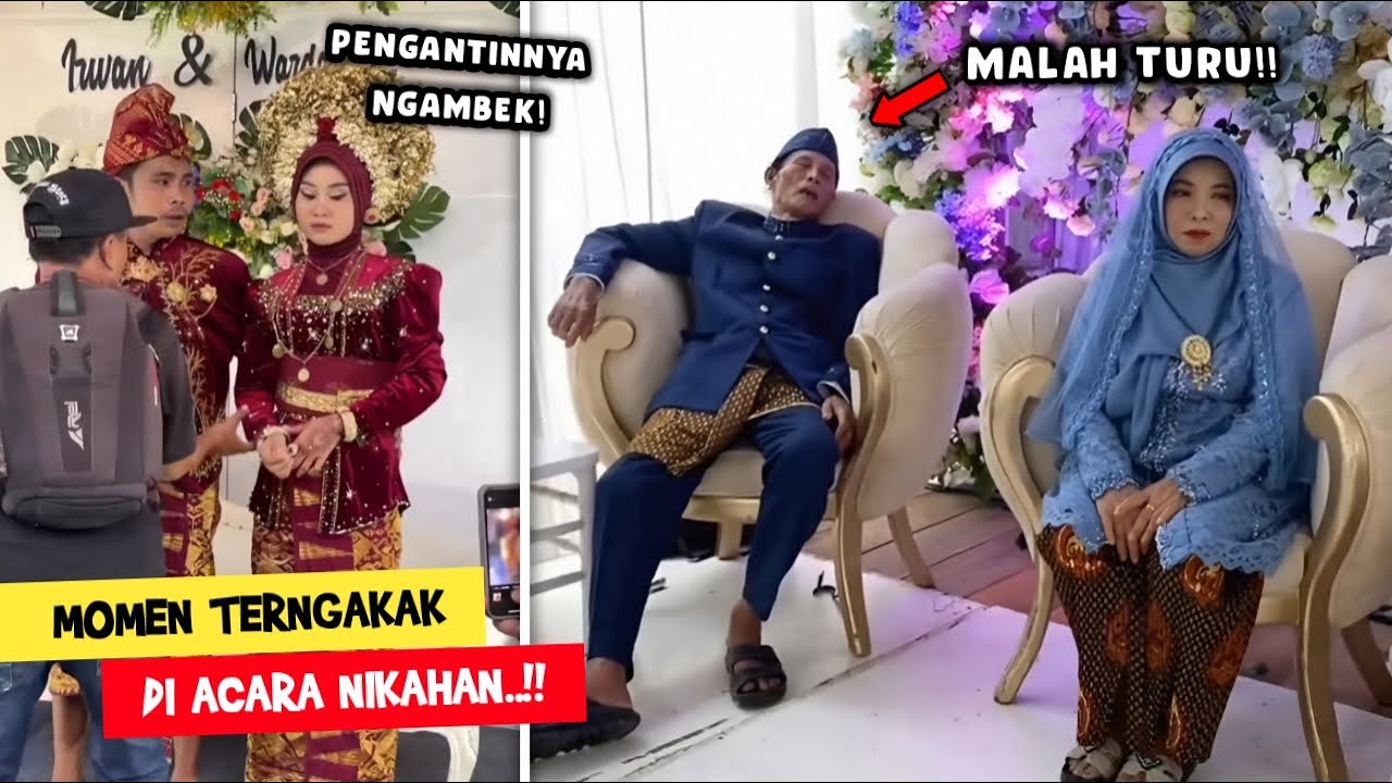 MALAH TURU WOY..!! Momen KOCAK Di Acara Nikahan Ini Bikin NGAKAK Abis
