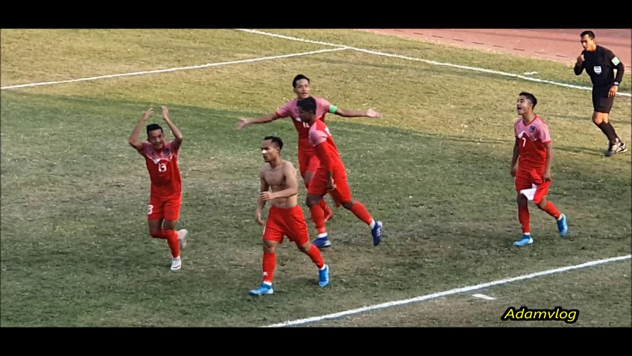Nepal Vs Bhutan South Asian Games Final Sunil Bal Shirtless Celebration and Yellow Card