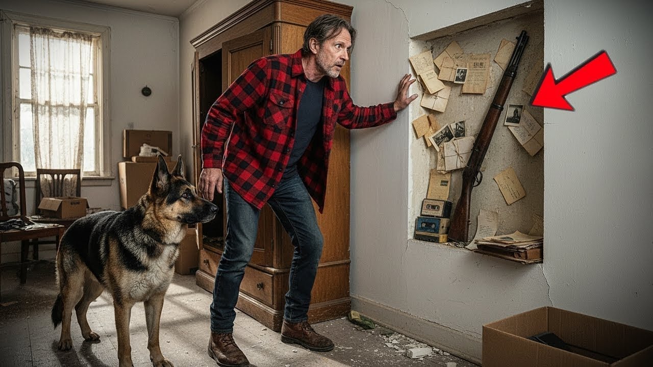Derrière l'armoire d'une vieille maison, la découverte d'un vétéran et son chien a tout changé.