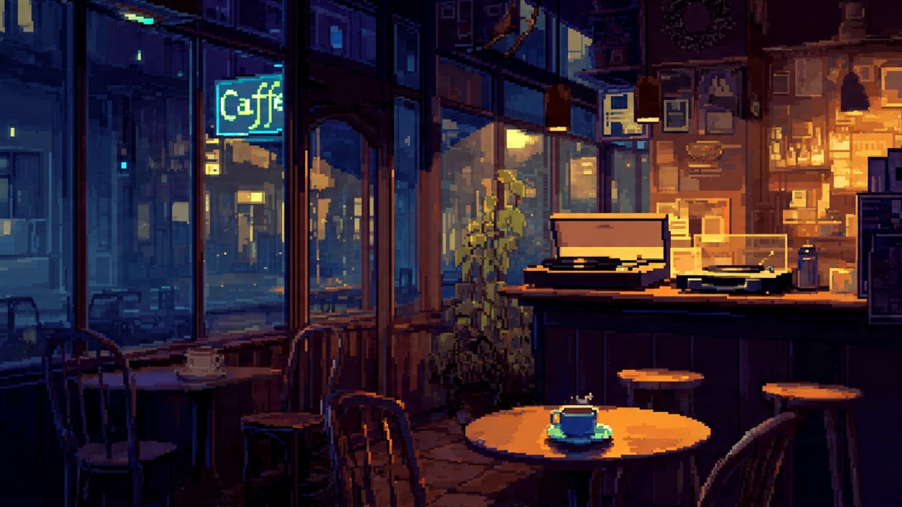 Alone at a Midnight Café | Jazz Slowly Fades Into the Night