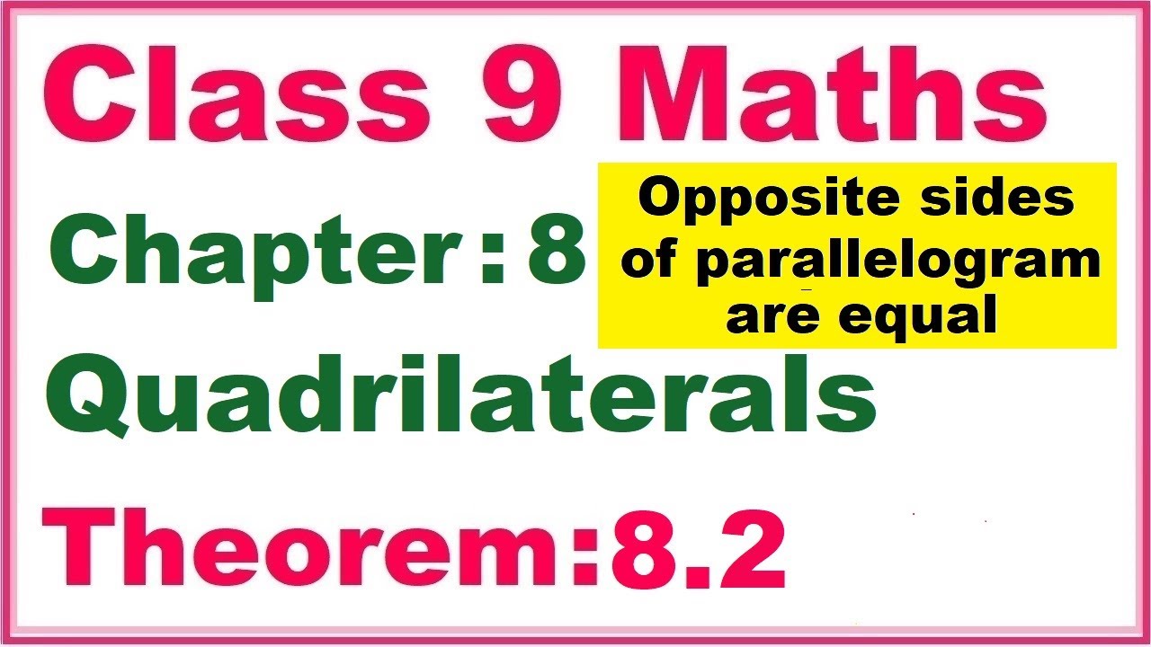 Theorem:8.2 Chapter:8 Quadrilaterals | Ncert Maths Class 9