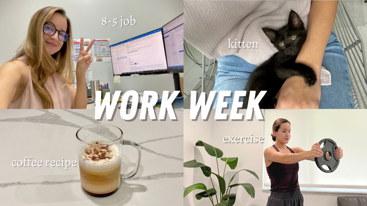 8-5 WORK WEEK | how I get out of a funk, people quitting at work, coffee recipe & baby kitten?