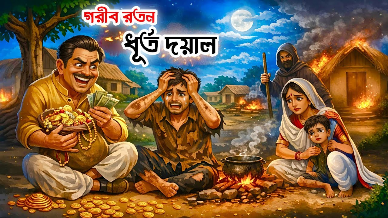 চতুর রতন ও ধূর্ত দয়াল | Cartoon | Bangla Cartoon | Rupkothar Golpo | Thakurmar Jhuli | Moral Story