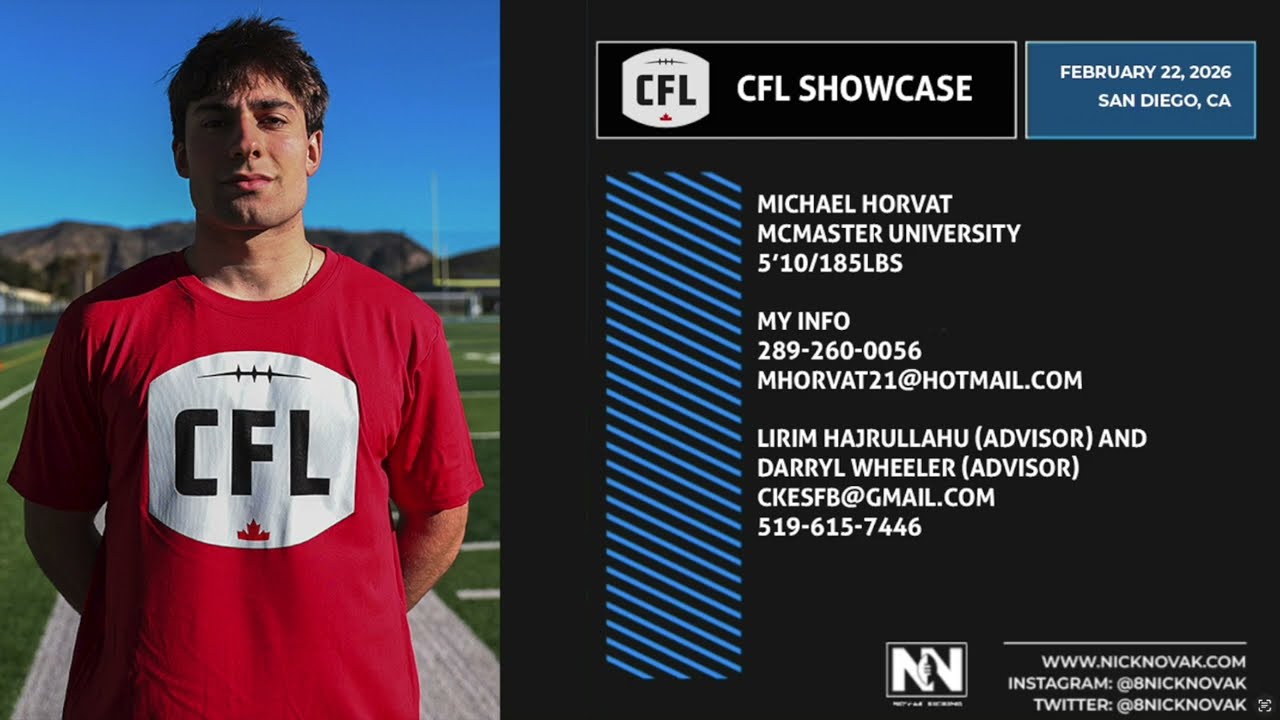 Michael Horvat P: 2026 CFL SPT Showcase 