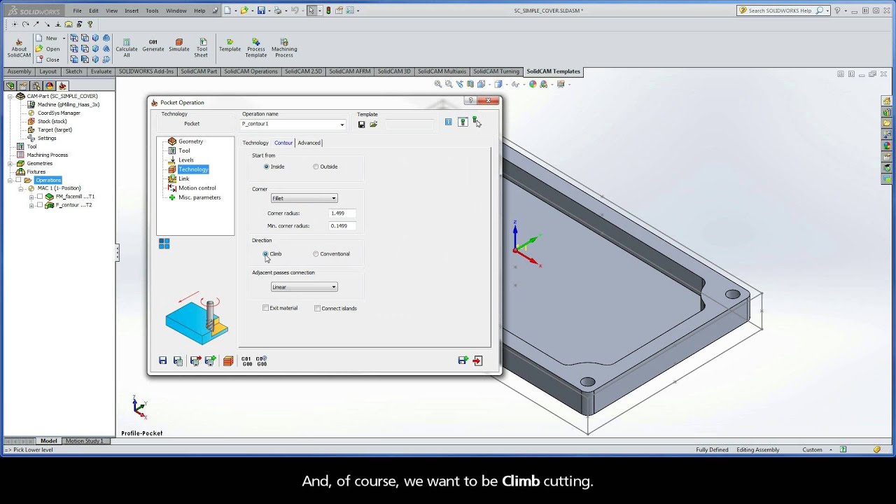 SolidCAM Jumpstart - Add a Pocket operation