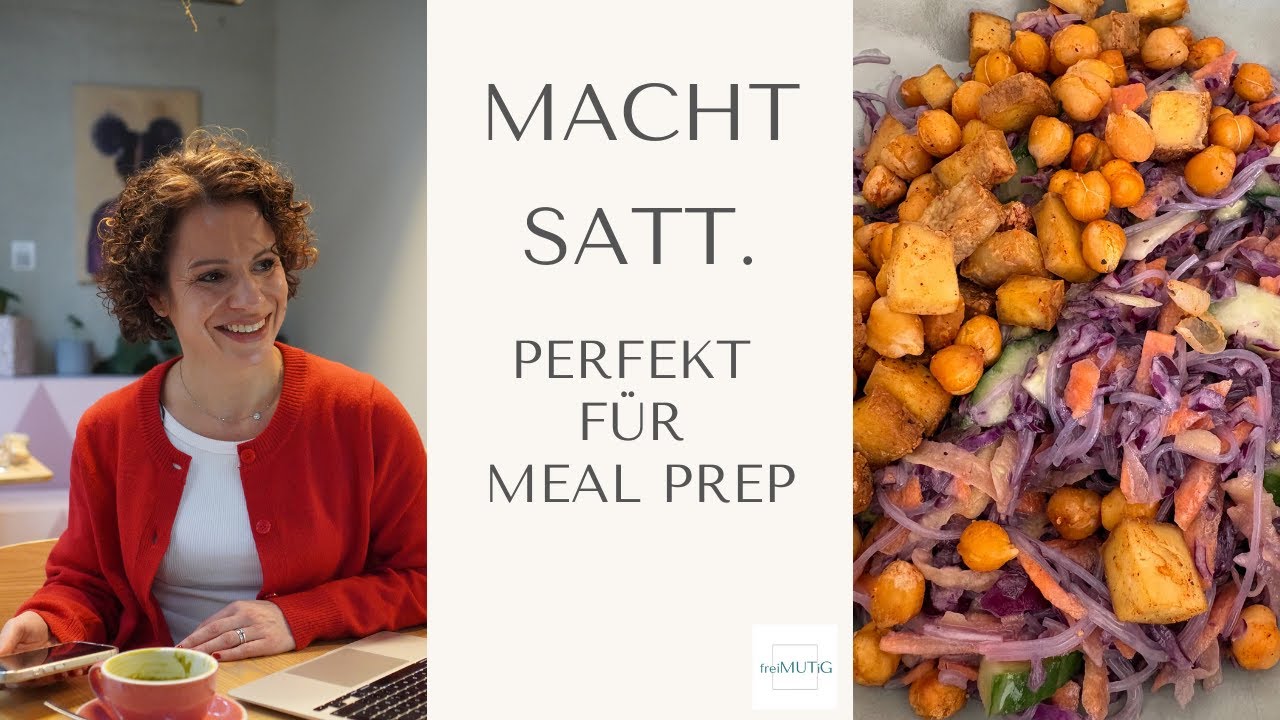 Sättigender Glasnudelsalat | Meal Prep Rezept mit Kokos-Dressing