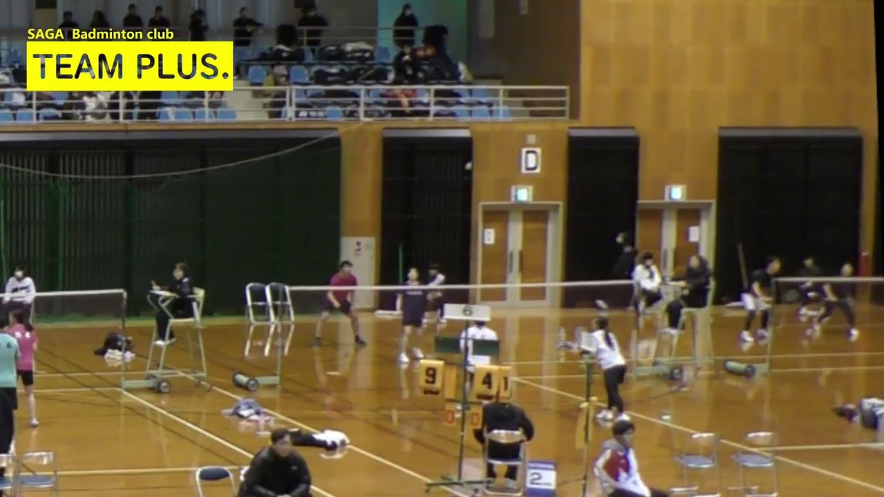 2026.2.8　中村/林田(福岡)・吉野/有馬(熊本/鹿児島)　第71回全九州社会人バドミントン選手権大会　一般混合ダブルス　1回戦