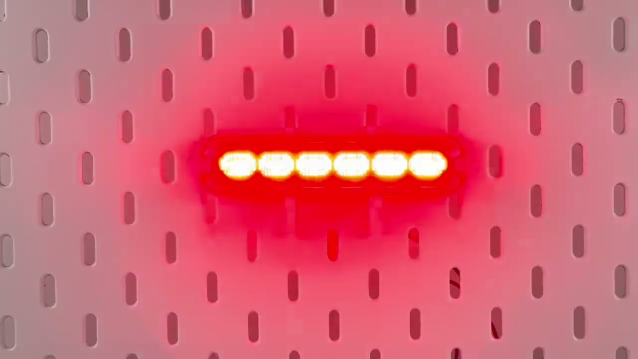 br006R - PREDATOR 6x4W LED, 12-24V, červen&yacute;, ECE R10