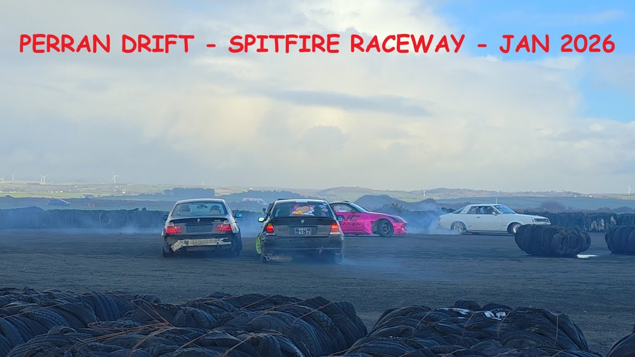 Perran Drift at Spitfire Raceway, Perranporth Airfield January 2026