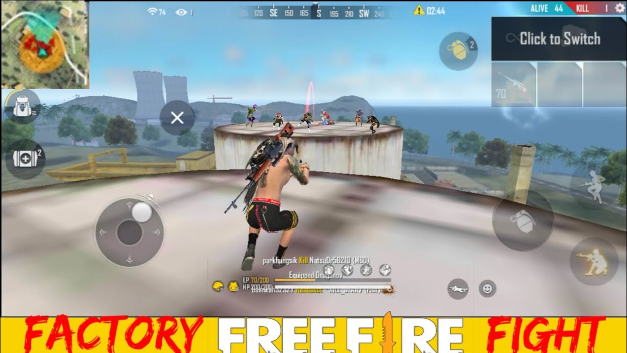 FREE FIRE FACTORY FIGHT BOOYAH - FF FIST FIGHT ON FACTORY - GARENA FREE FIRE