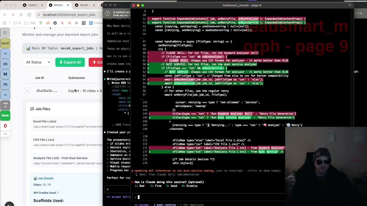 Live vibe coding session (seo tool for rank and rent)