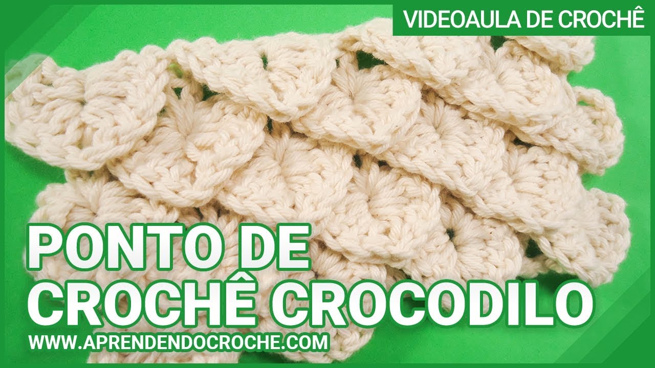 Ponto de Crochê Crocodilo - Aprendendo Croche