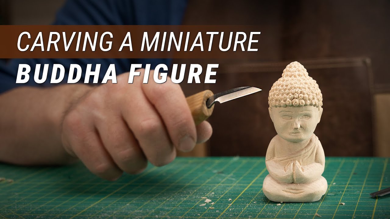 Miniature Wood Carving: Little Buddha with Simple Techniques