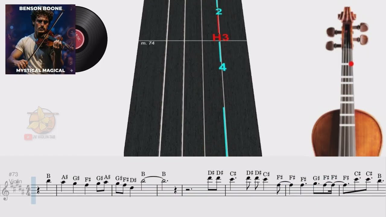 🎻𝄞 Mystical Magical 🎶 Benson Boone | Violín 🎻 Play Along | TUTORIAL | TABLATURA