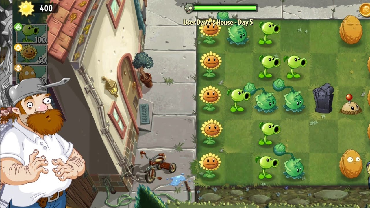Plants VS Zombies 2 || User Dave House Day 1 to 5 || DaggerReturns  Gaming || Gaming Videos