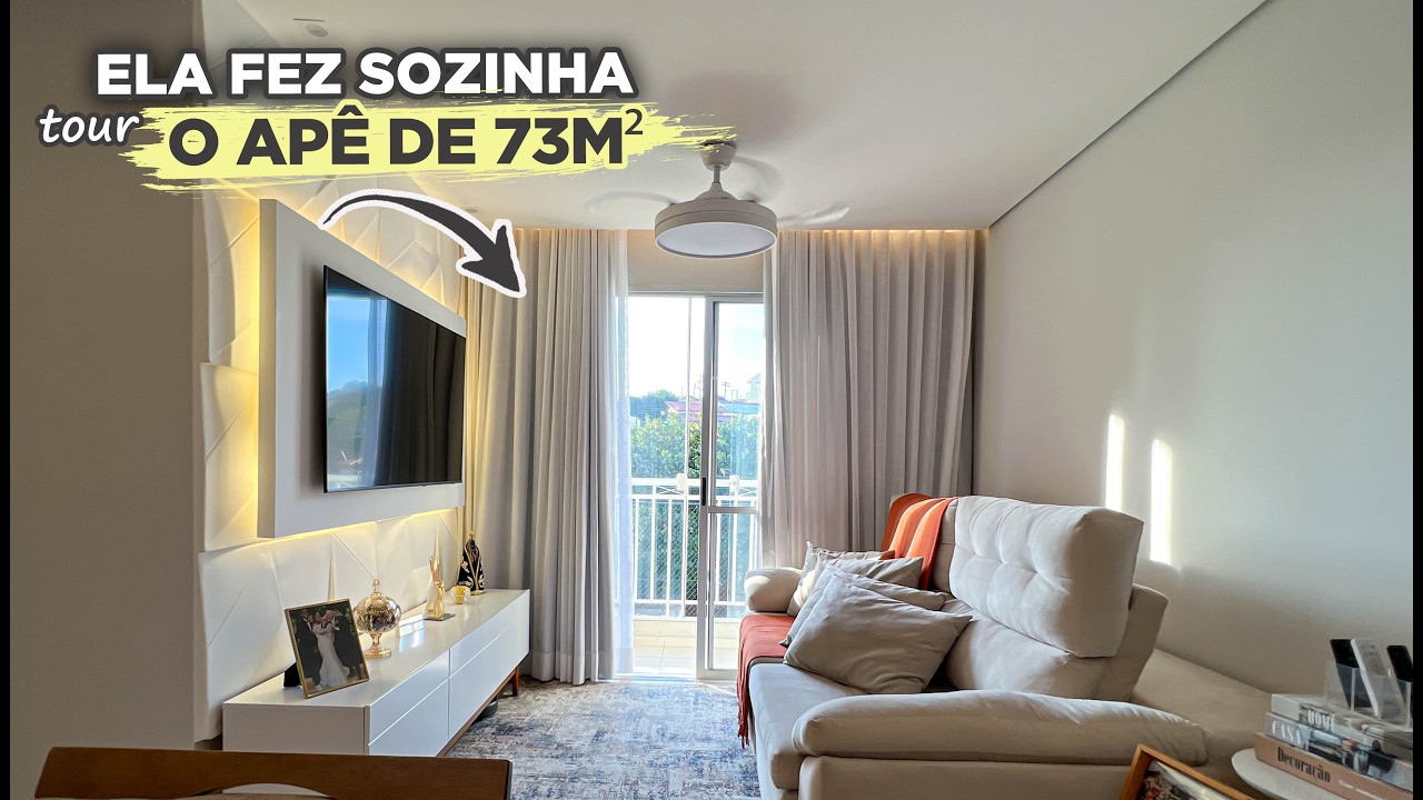 Ela fez SOZINHA a COZINHA DOS SONHOS cheia de ARMÁRIOS FUNCIONAIS em um APÊ de 73M² | Gaby Garciia