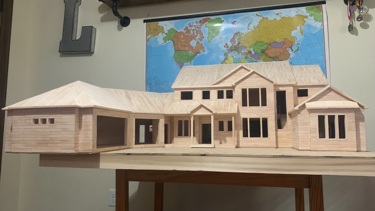 The Full Popsicle Stick House Timelapse