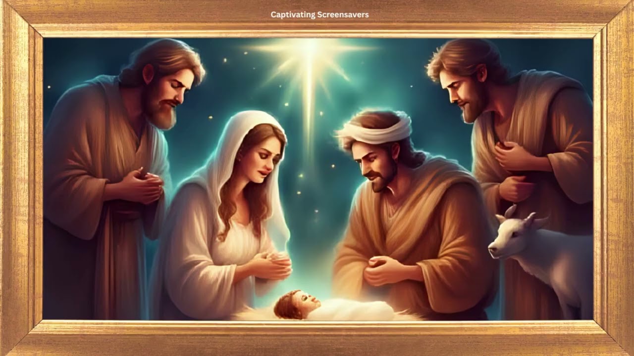 Nativity Scene with Mary, Joseph & the Baby Jesus | Christmas Background | Screensaver 4K | No Sound