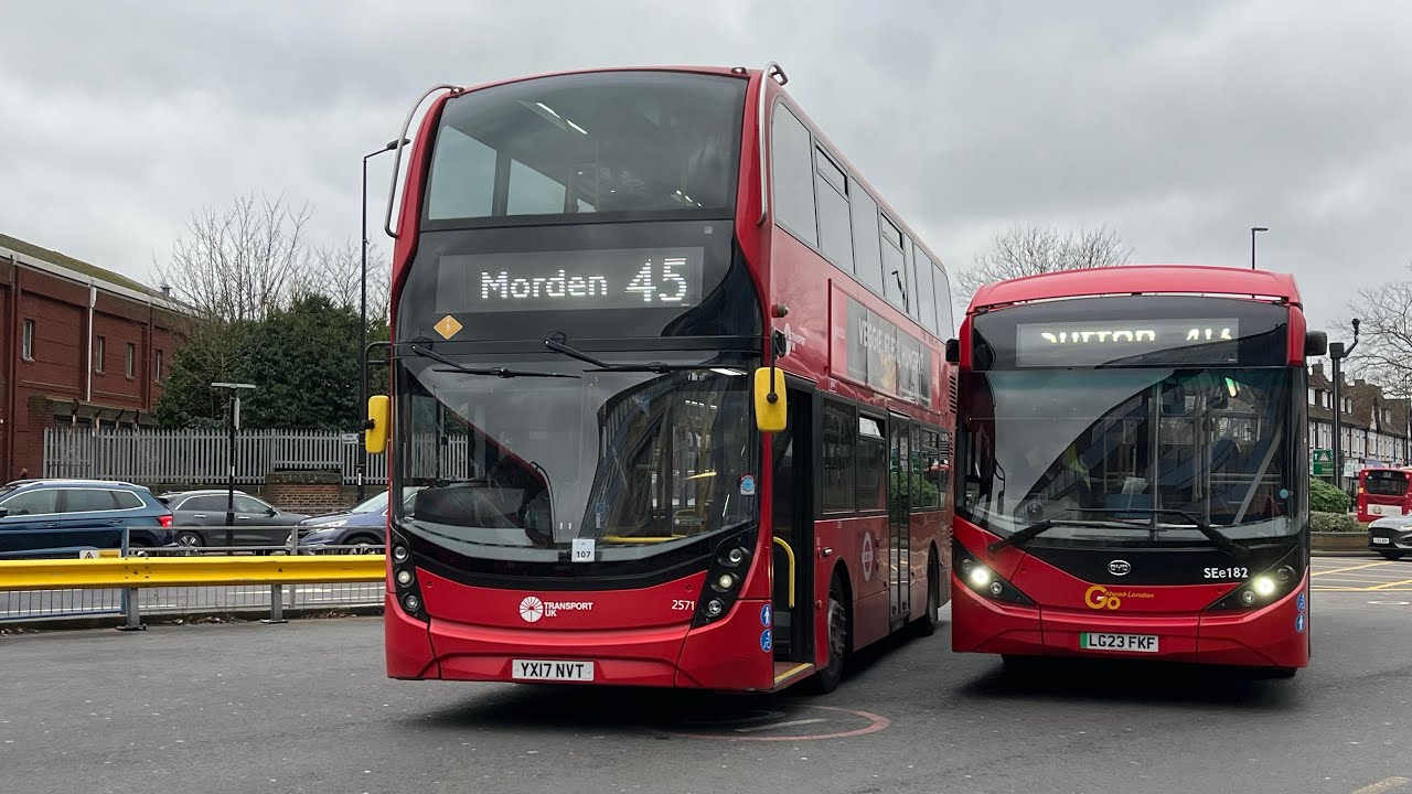 FRV. London Bus Route 45: Camberwell Green - Morden Station Enviro400 MMC 2571 (YX17NVT)