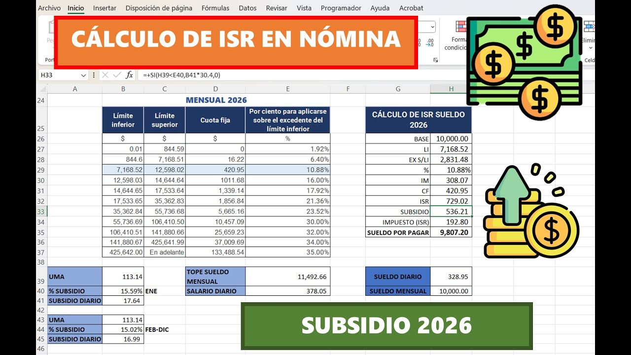 🔴💵CÁLCULO DE ISR EN NÓMINA Y CAMBIOS AL SUBSIDIO PARA EL EMPLEO