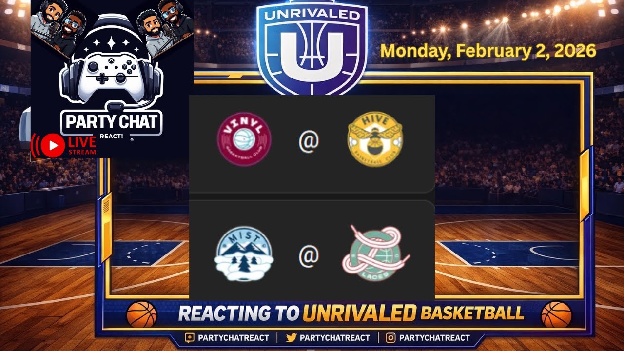 Unrivaled Basketball Live Reactions! - Vinyl vs. Hive & Rose vs. Mist vs. Laces (Mon. Feb. 2, 2026)