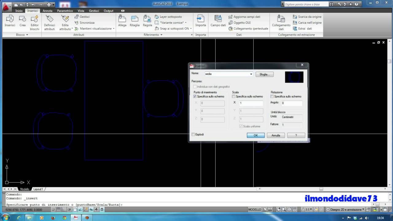 Tutorial #09# - Autocad - Creazione ed inserimento blocchi
