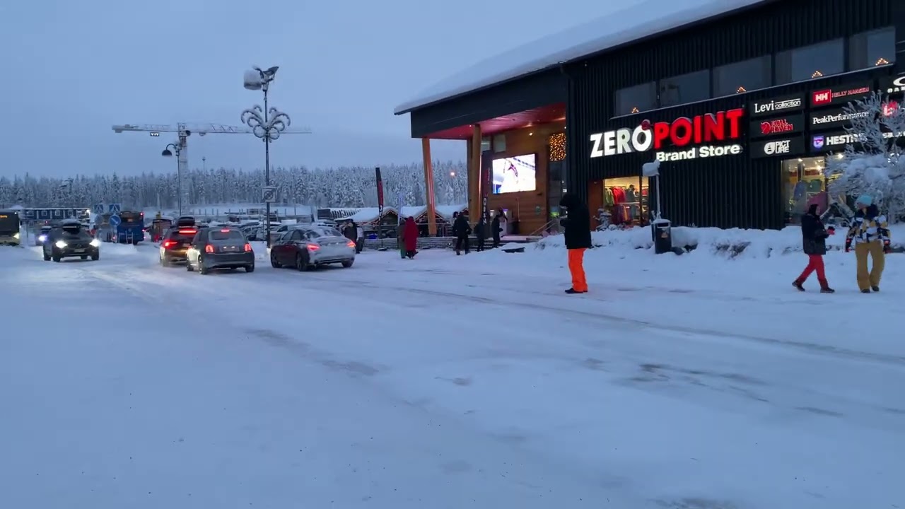 Walking in Levi, Lapland in 4K
