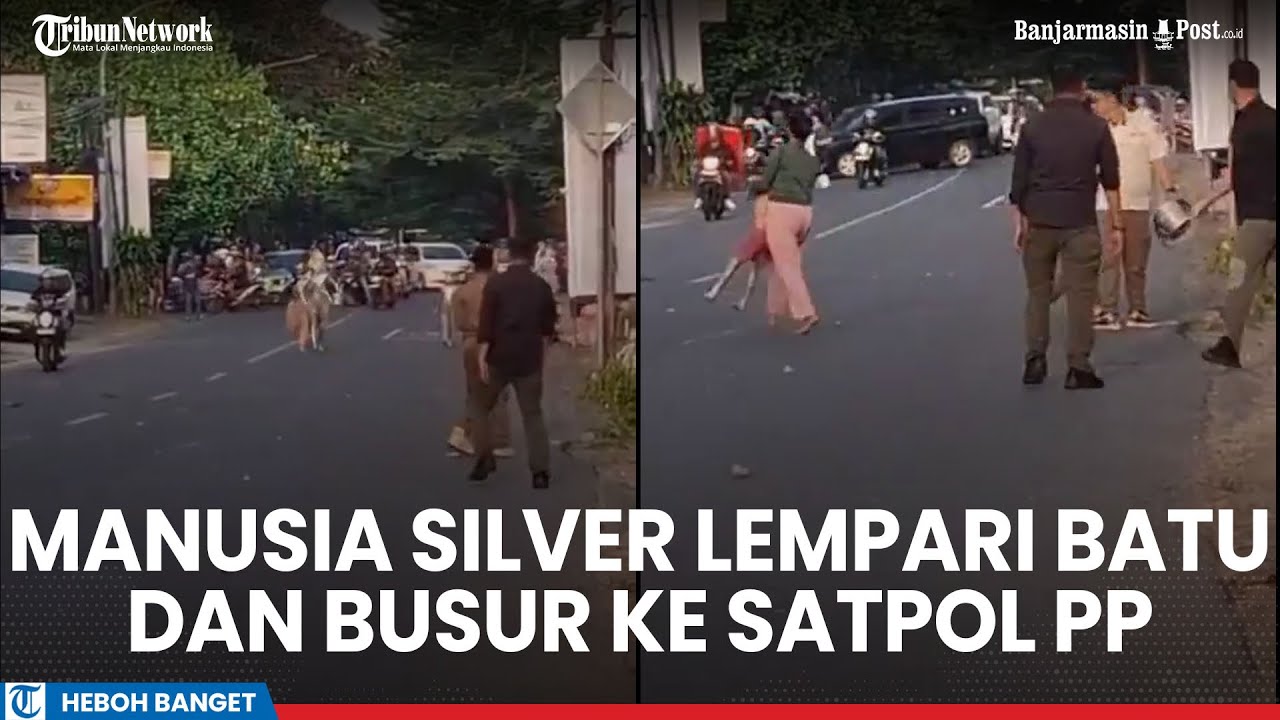 Satpol PP di Makassar Dilempari Manusia Silver Pakai Batu dan Busur saat Penertiban