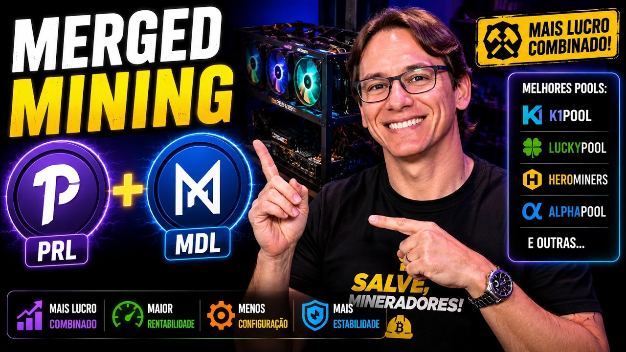 ⛏️ MERGED MINING - PRL + MDL - MINERE UMA MOEDA E RECEBA DUAS