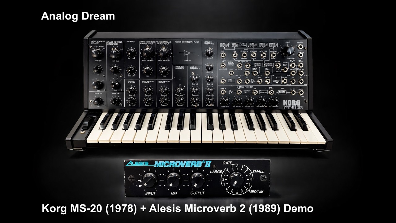 Analog Dream: Korg MS-20 (1978) + Alesis Microverb 2 (1989) Demo (Aphex Twin setup)