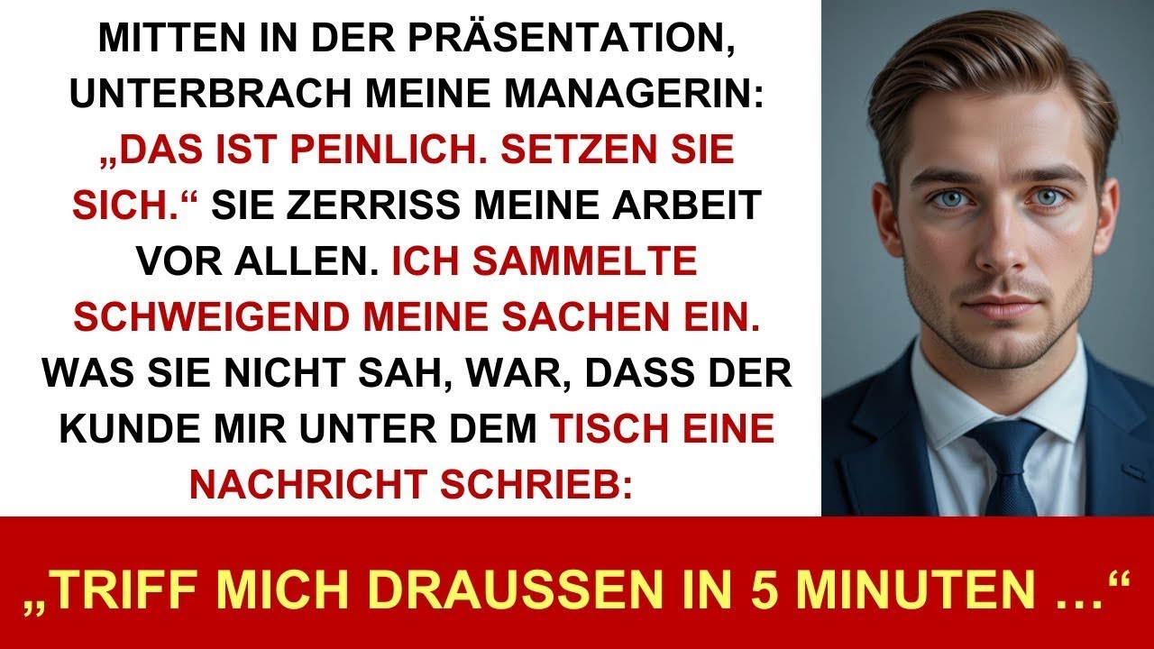 Mein Manager Inszenierte Einen Angriff Auf Meine Präsentation, Um Mich Zu Demütigen –der Kunde Wa
