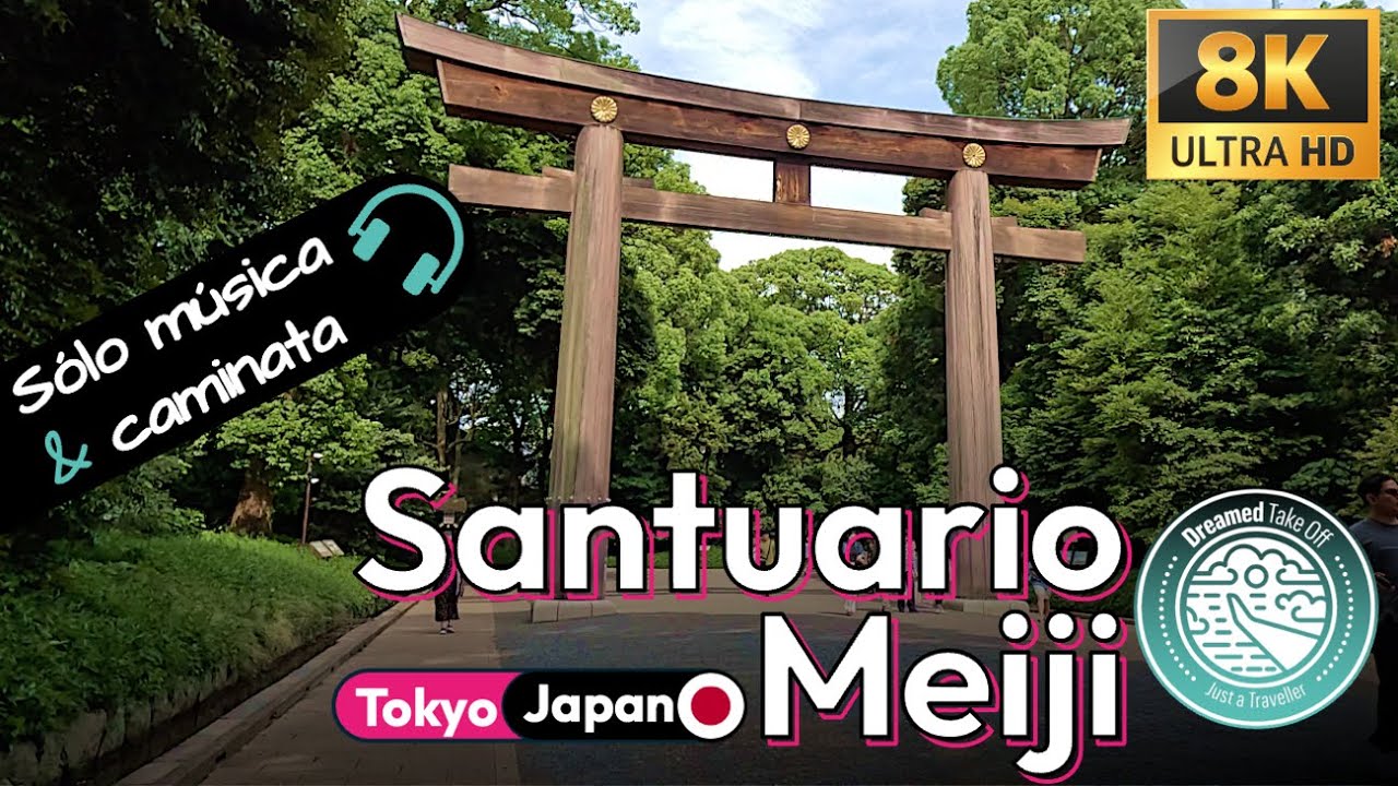Santuario Meiji: Acompañame a recorrerlo sólo con música relajante de fondo. Tokio, Japan 🇯🇵. 4K.
