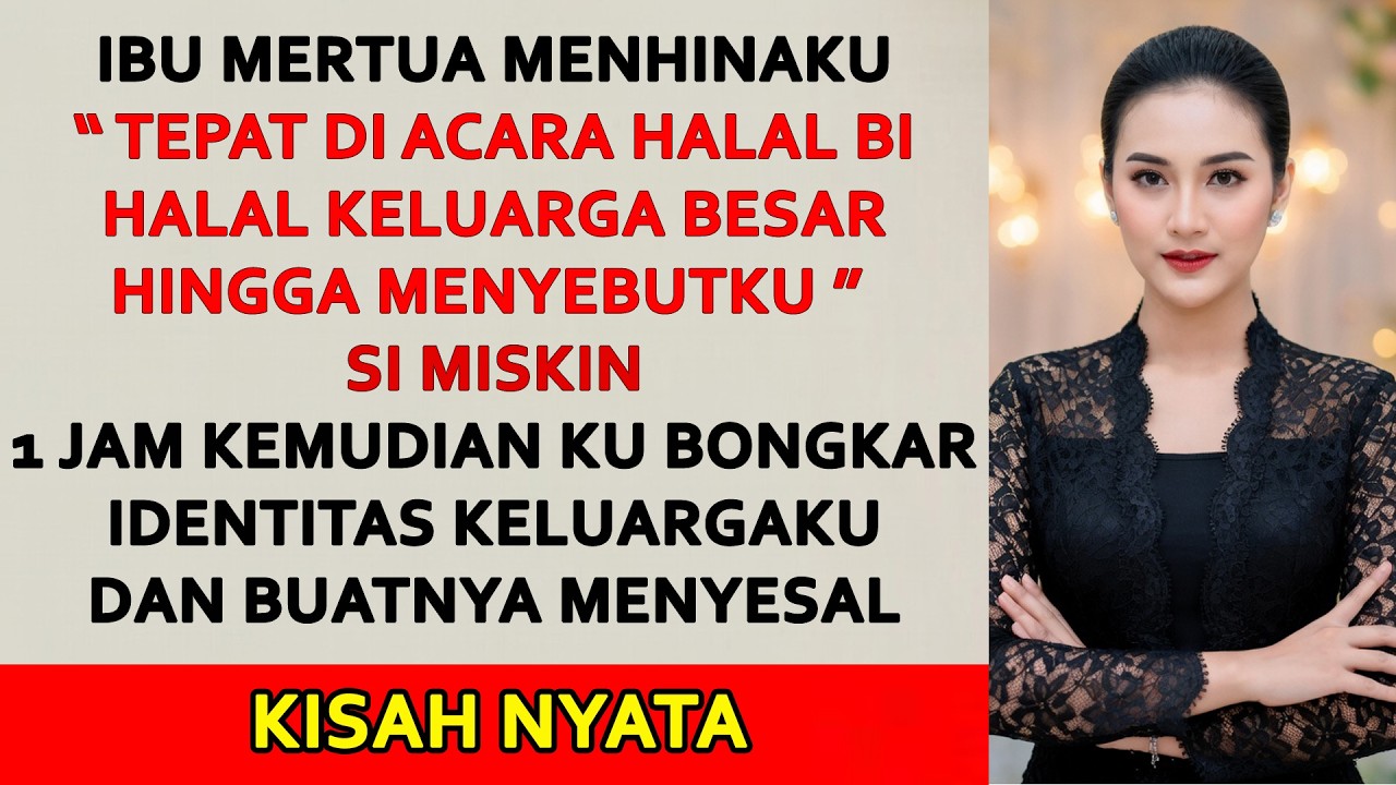 IBU MERTUA MENGHINAKU MISKIN TEPAT DI ACARA HALAL BI HALAL KELUARGA BESAR , DETIK ITU JUGA KU BALAS