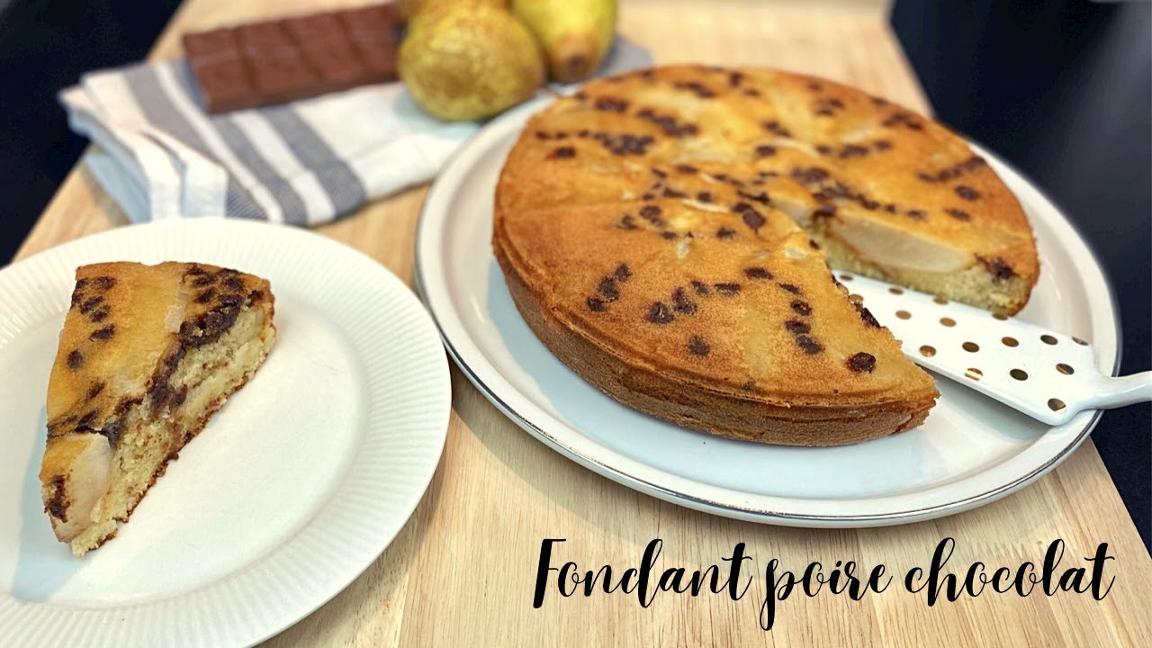SUCCOMBEZ POUR CE GÂTEAU FONDANT POIRE CHOCOLAT ! TELLEMENT MOELLEUX ET FRAIS À TESTER ABSOLUMENT 🤤