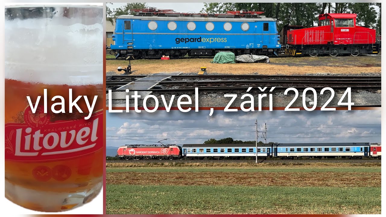 Vlaky Litovel , září 2024 , pár hodin před povodněmi
