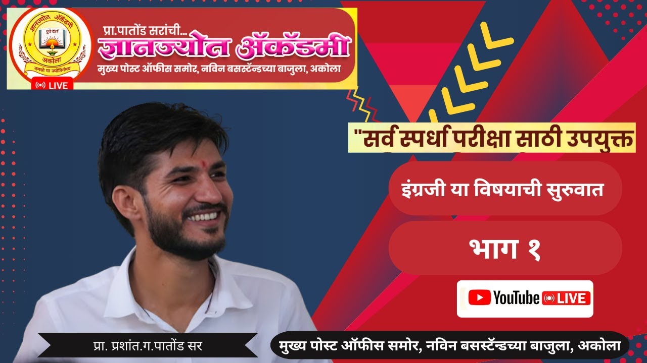 इंग्रजी या विषयाची सुरुवात  (भाग १)