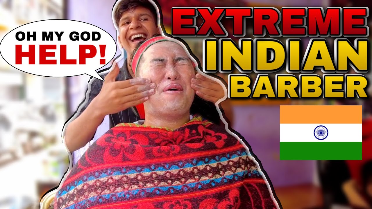 [ENG SUB] EXTREME INDIAN BARBER’S FACIAL TREATMENT! 🇮🇳