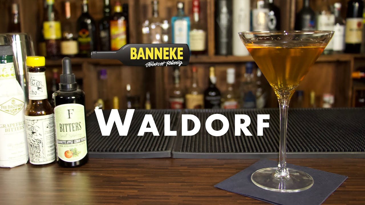 Waldorf - Rye Whiskey Cocktail selber mixen - Schüttelschule by Banneke