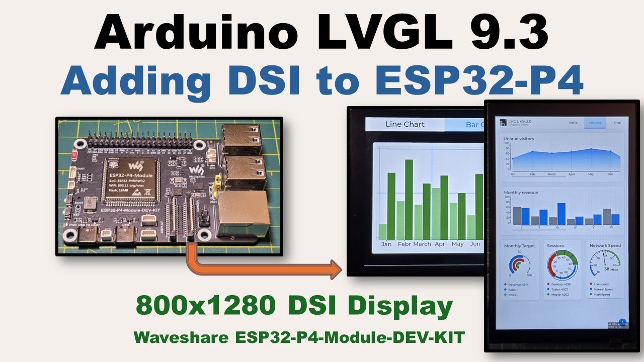 Arduino LVGL &mdash; добавление DSI-дисплея к ESP32-P4-Module-DEV-KIT