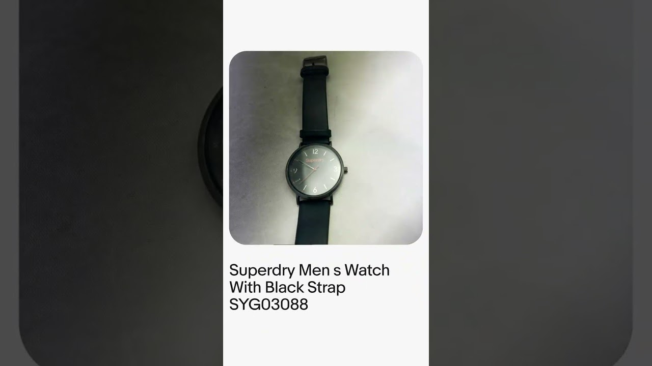 Superdry Men's Watch With Black Strap SYG03088