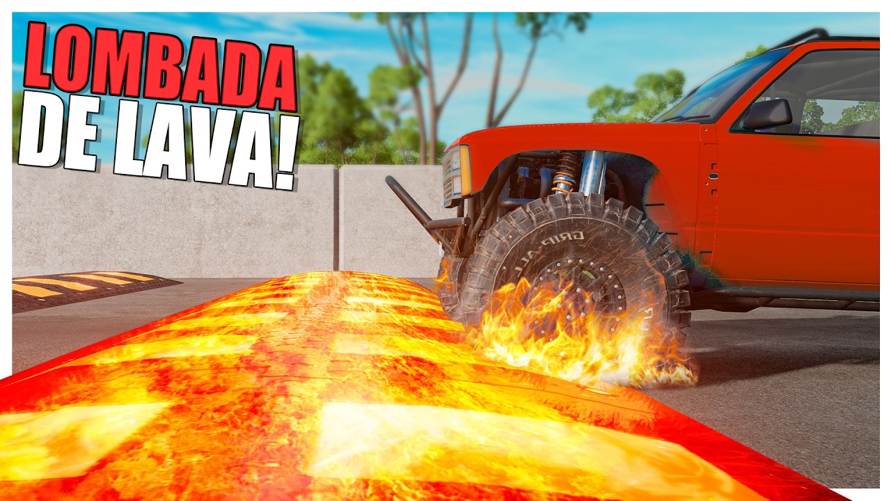 Derretendo as RODAS em LOMABDAS de FOGO/GELO/ESPINHO e MAIS a 350kmh no BeamNG Drive
