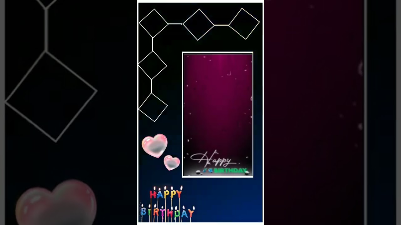 full screen template birthday/ happy birthday template video/ background effects hd template 