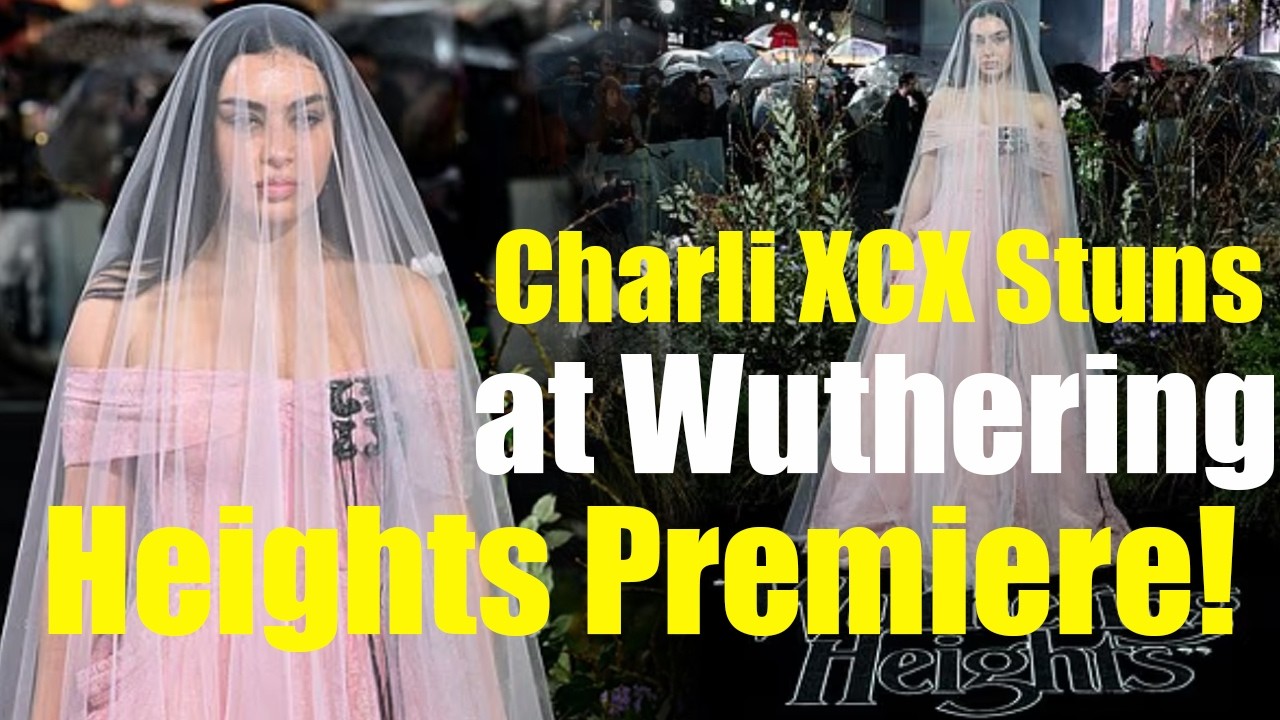 Charli XCX Stuns in Dramatic Pink Gown at Wuthering Heights London Premiere!