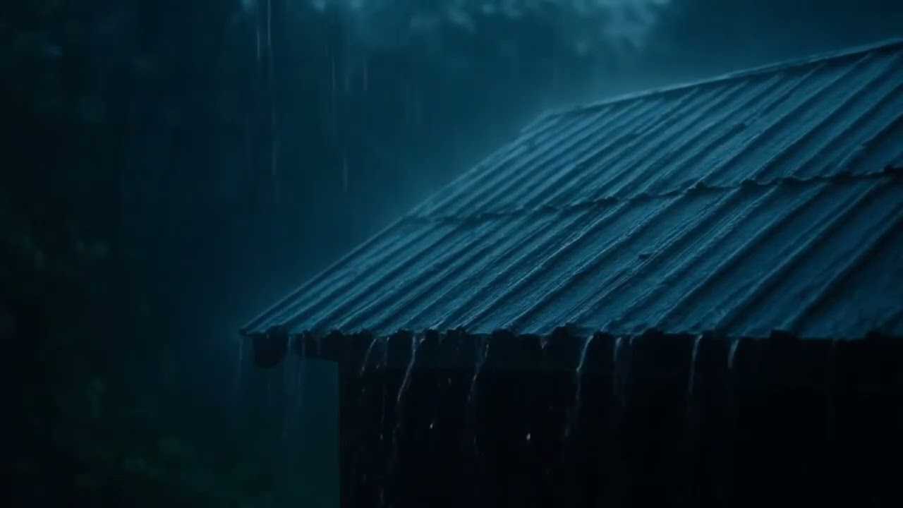 Forest Rain Sounds from Inside a Cozy Shelter UHD
