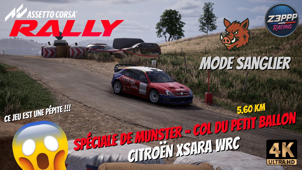 🆕[ASSETTO CORSA RALLY] CITROËN XSARA WRC - Spéciale Munster - Col du Petit Ballon (4K)